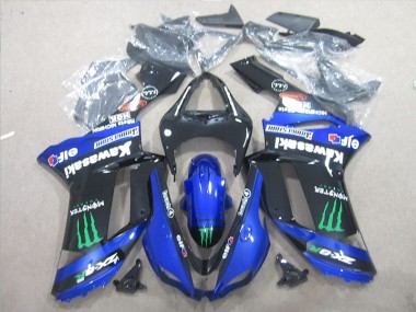 ABS Kit Carenatura Kawasaki ZX6R 07-08 - Nero Blu Verde Monster