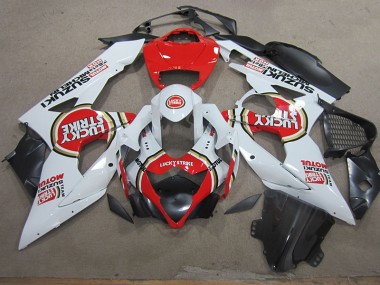 ABS Kit Carenatura Suzuki GSXR 1000 K5 05-06 - Bianco Lucky Strike Rosso Motul