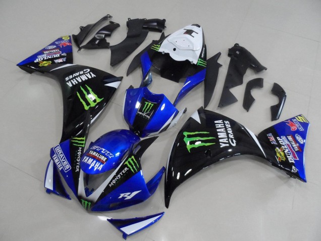 ABS Kit Carenatura Yamaha R1 12-14 - Blu Nero Monster