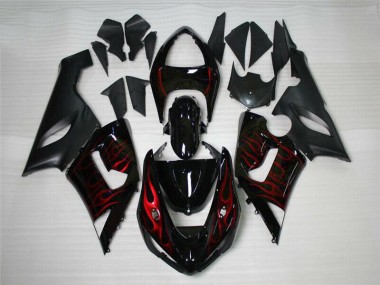 ABS Kits Carena Kawasaki ZX6R 05-06 - Rosso Nero