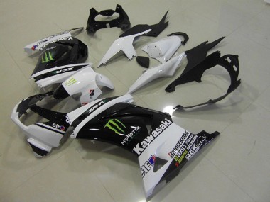 ABS Kits Carenatura Kawasaki ZX 250R 08-12 - Nero Bianco Monster