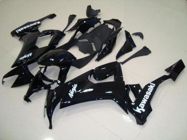 Carene Kawasaki ZX10R 08-10 - Lucido Nero con Bianco Adesivo