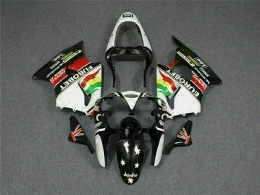 Carene Kawasaki ZX6R 00-02 - Nero Bianco Eurobet