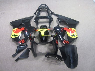 Carene Kawasaki ZX6R 00-02 - Nero Giallo Red Bull Ninja