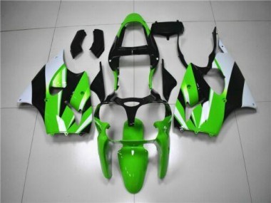 Carene Kawasaki ZX6R 00-02 - Verde Bianco Nero