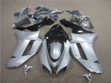 Carene Kawasaki ZX6R 07-08 - Argento Nero