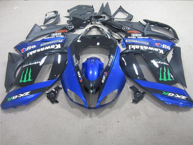 Carene Kawasaki ZX6R 07-08 - Nero Blu Monster