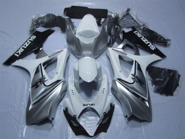 Carene & Plastica Suzuki GSXR 1000 K7 07-08 - Bianco Argento Nero