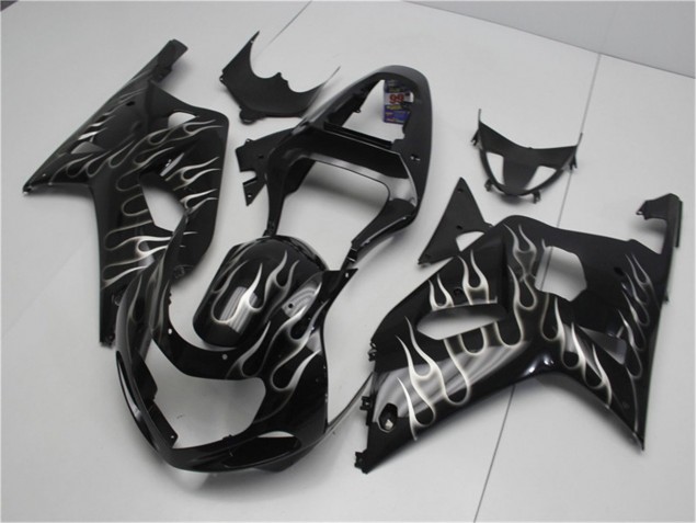 Carene Suzuki GSXR 600 / 750 K1 K2 K3 01-03 - Nero Bianco Fiamma