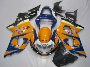 Carene Suzuki GSXR 600 K1 K2 K3 01-03 - Blu Arancia Corona Extra