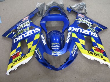 Carene Suzuki GSXR 600 K1 K2 K3 01-03 - Blu Giallo Telefumia Movistar