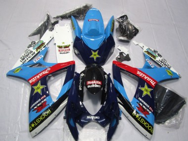 Carene Suzuki GSXR 600 K6 06-07 - Blu Bianco Rockstar Makita