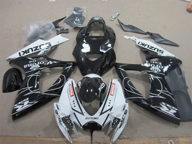 Carene Suzuki GSXR 600 K6 06-07 - Nero Bianco Corona Extra Motul