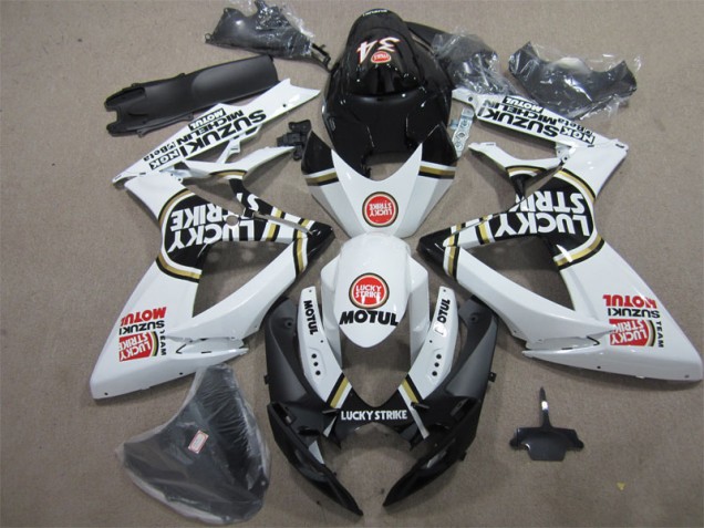 Carene Suzuki GSXR 600 K6 06-07 - Nero Bianco Lucky Strike Motul