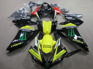 Carene Yamaha R1 07-08 - Nero Giallo Motul Leovince