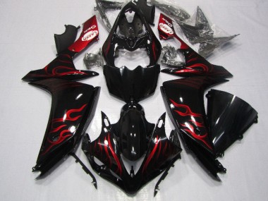 Carene Yamaha R1 07-08 - Nero Rosso Fiamma