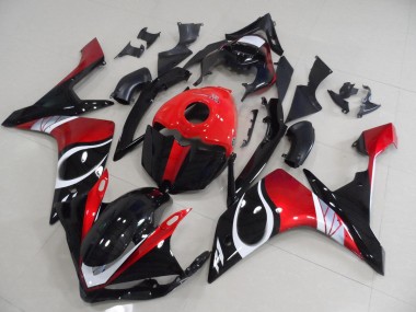 Carene Yamaha R1 07-08 - Nero Rosso Lucido