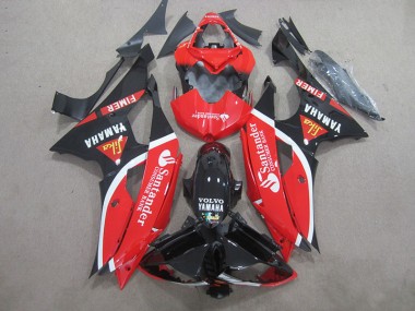 Carene Yamaha R6 08-16 - Nero Rosso Bianco Santander