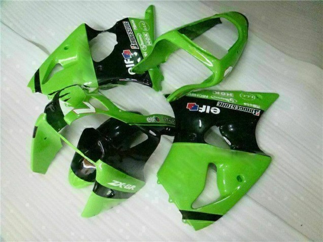 Kit Carenatura Iniezione Kawasaki ZX6R 00-02 - Verde Nero