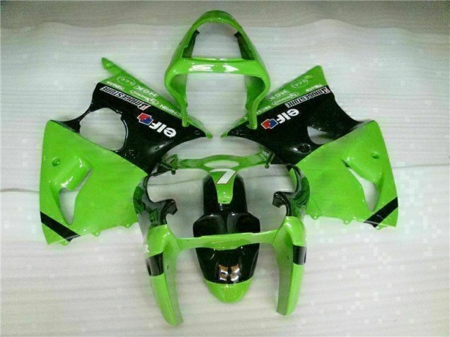 Kit Carenatura Iniezione Kawasaki ZX6R 00-02 - Verde Nero