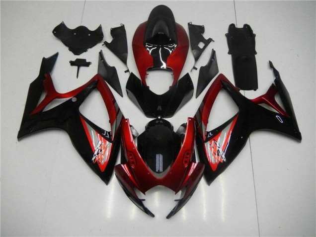 Kit Carenatura Iniezione Suzuki GSXR 600 / 750 K6 06-07 - Rosso Nero