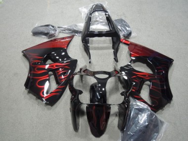 Kit Carene Kawasaki ZX6R 00-02 - Nero Rosso Fiamma